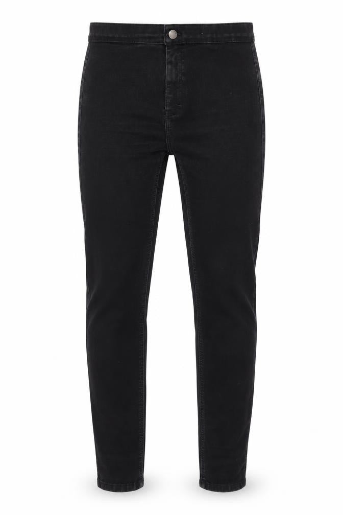 Topshop Mens Black  Cotton Skinny Jeans Size 34 in L25 in Regular  - Cropped