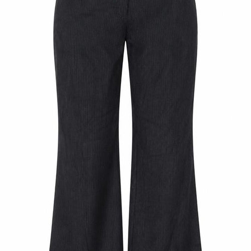 Marks and Spencer Womens Black Striped Polyester Trousers  Size 12 L28 in Regular
