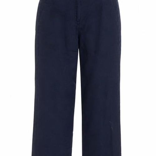 Marks and Spencer Womens Blue  Cotton Straight Jeans Size 10 L25 in Regular