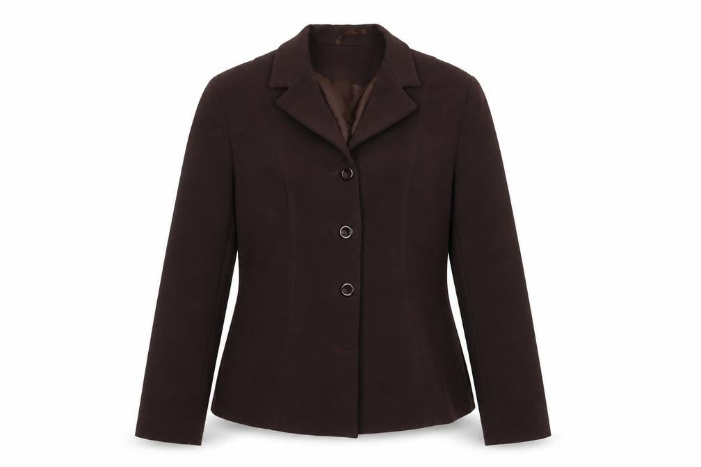 Front view of Dorothy Perkins women’s brown jacket, size UK 12