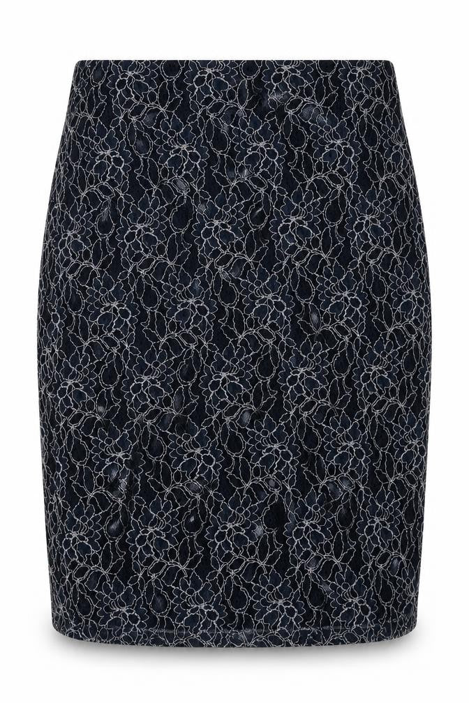 Lavitta Womens Blue Floral Nylon A-Line Skirt Size 16