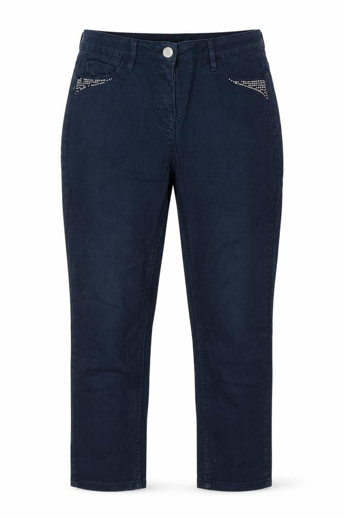 Savoir Womens Blue  Cotton Straight Jeans Size 12 L28 in Regular