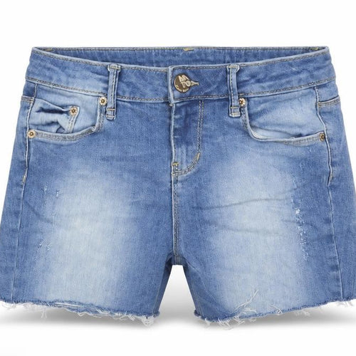 Topshop Womens Blue  Cotton Cut-Off Shorts Size 26 L3 in Regular