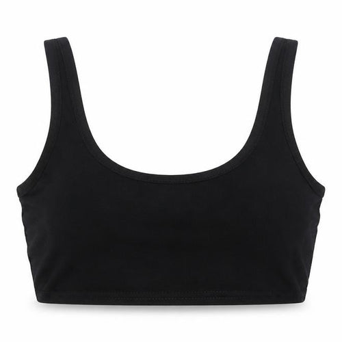 Missguided Womens Black  Viscose Cropped T-Shirt Size 8 Round Neck