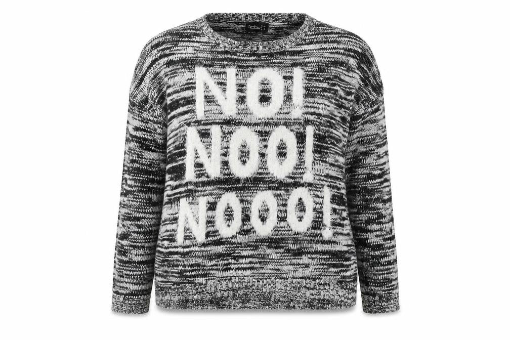 Janina Womens Grey Round Neck  Acrylic Pullover Jumper Size 14   - Christmas