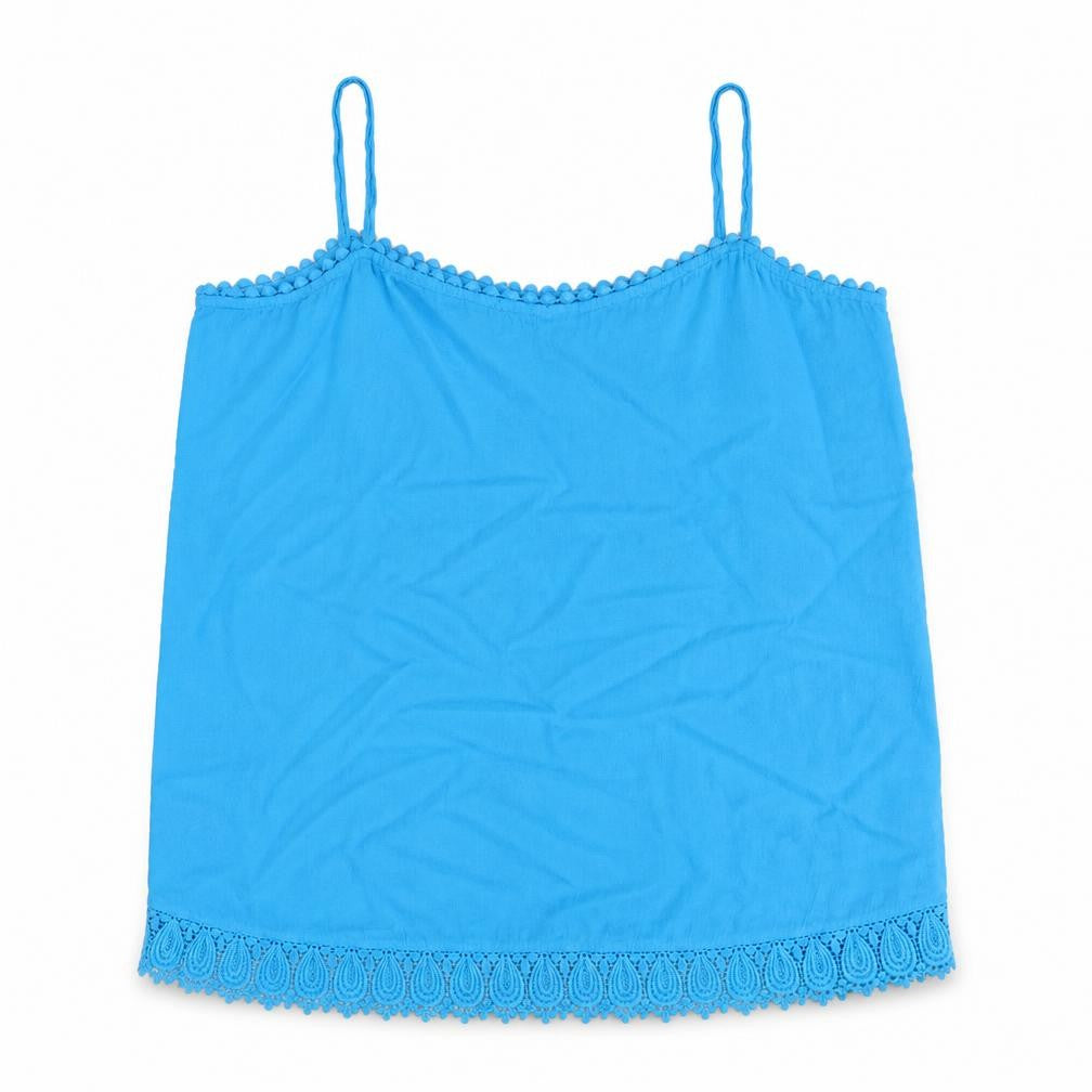 F&F Womens Blue  Viscose Camisole Blouse Size 10 Round Neck