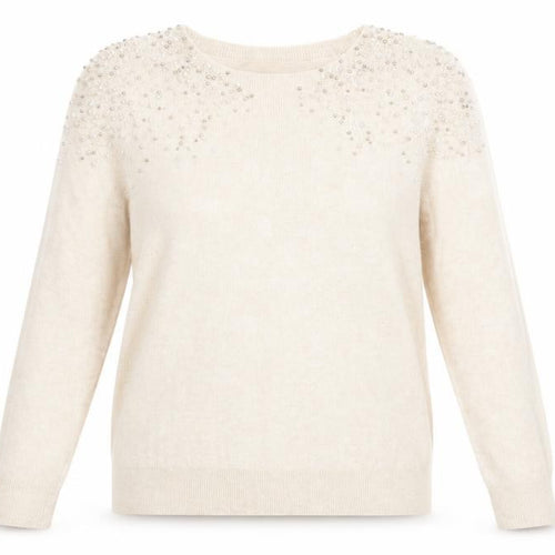Wallis Womens Orange Round Neck  Viscose Pullover Jumper Size S   - Pale Peach Detailed shoulders