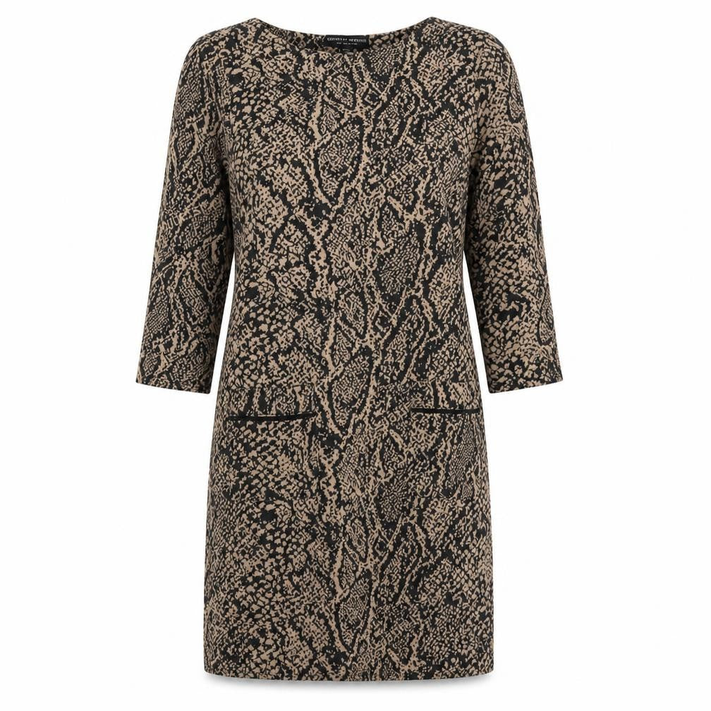 Dorothy Perkins Womens Multicoloured Animal Print Polyester A-Line  Size 12  Round Neck
