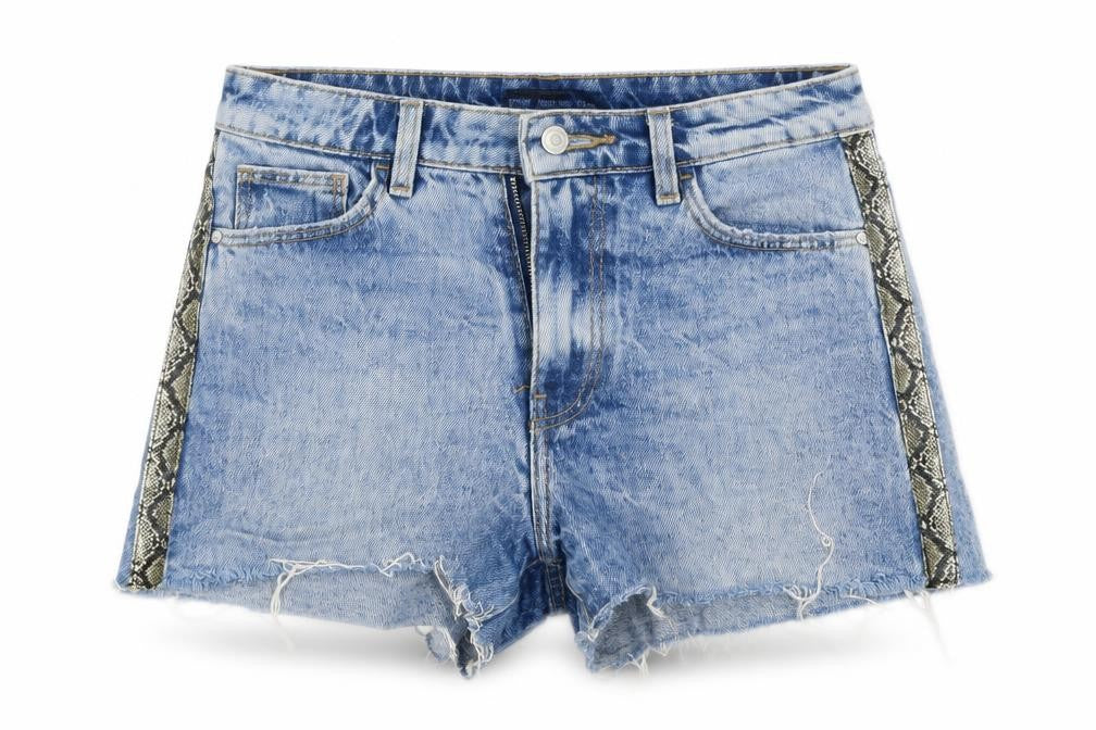 Sinsay Womens Blue  100% Cotton Cut-Off Shorts Size 6  Regular