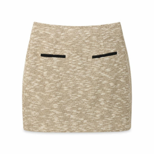 Miss Patina Womens Beige  Acrylic Mini Skirt Size L