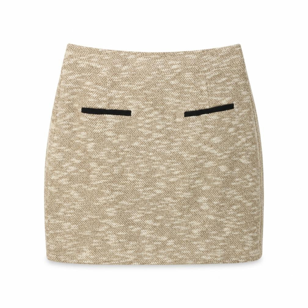 Miss Patina Womens Beige  Acrylic Mini Skirt Size L