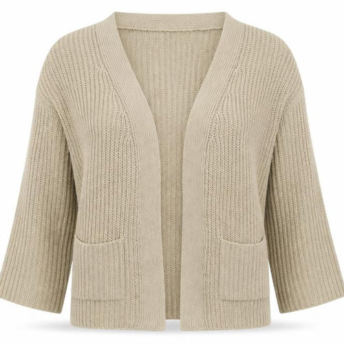 ASOS Womens Beige V-Neck  Acrylic Cardigan Jumper Size S