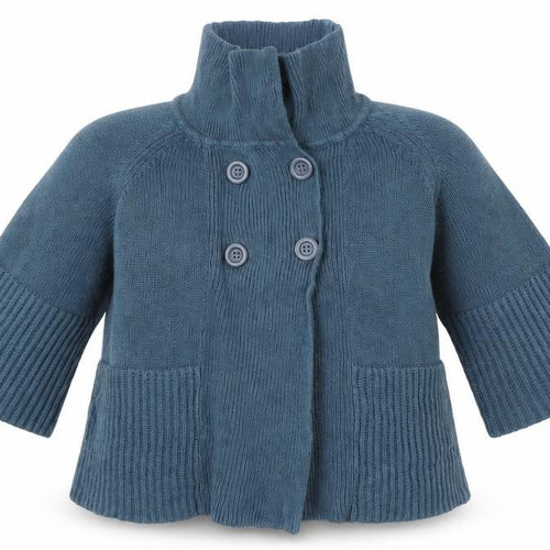 Preworn Womens Blue Roll Neck  Acrylic Cardigan Jumper Size M