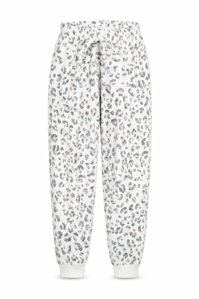 Primark Womens White Animal Print Polyester Sweatpants Trousers Size S L27 in Regular