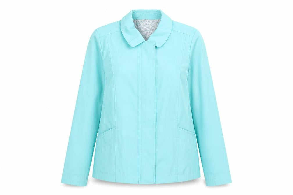 Front view of Bonmarché women’s blue overcoat coat, size XS