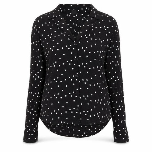 monkl Womens Black Collared Polka Dot Viscose Cardigan Jumper Size XS