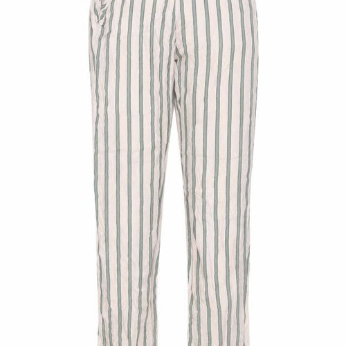Etam Womens Pink Striped Viscose Trousers  Size S L26 in Regular