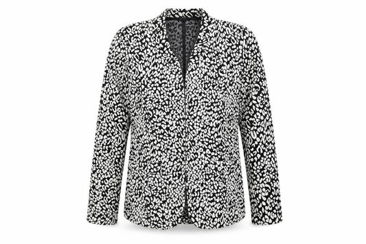 Front view of Next women’s multicoloured animal print cotton jacket blazer, size UK 14