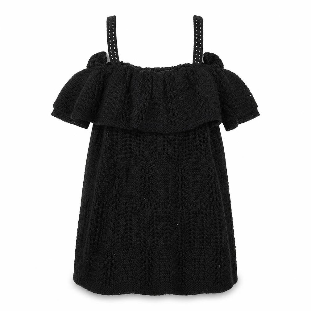 Topshop Womens Black  Acrylic A-Line  Size 8  Off the Shoulder