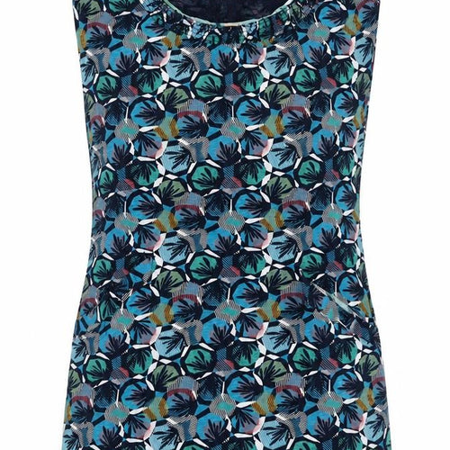 Preworn Womens Blue Floral Cotton Pencil Dress  Size 10  Round Neck