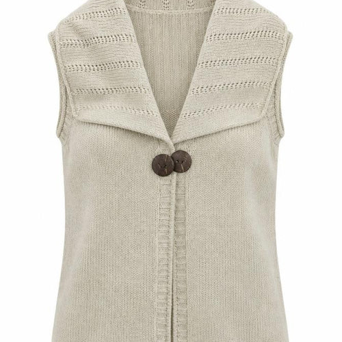 David Emanuel Womens Beige V-Neck  Acrylic Cardigan Jumper Size 12