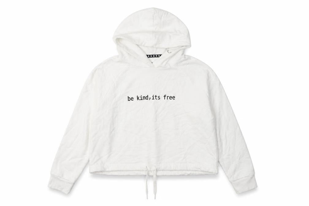 Jeff & Co Girls White  Cotton Pullover Hoodie Size 11-12 Years