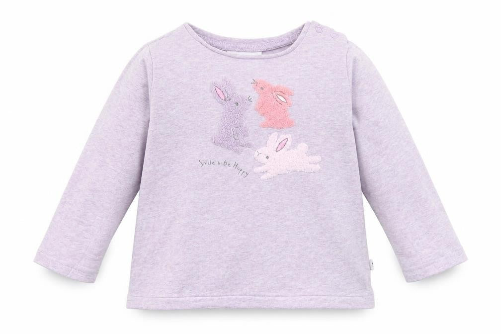 NEXT Baby Blue  Cotton Basic T-Shirt Size 9-12 Months Round Neck  - Bunnies