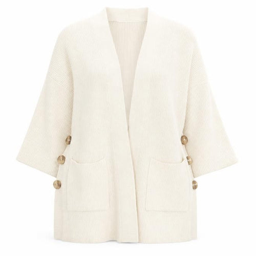 NEXT Womens Beige V-Neck  Viscose Cardigan Jumper Size S