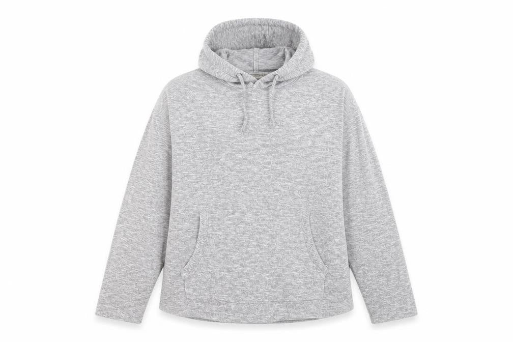 Front view of Matalan women’s grey viscose pullover hoodie, size L