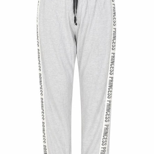 New Look Womens Grey  Cotton Sweatpants Trousers Size M L27 in Regular