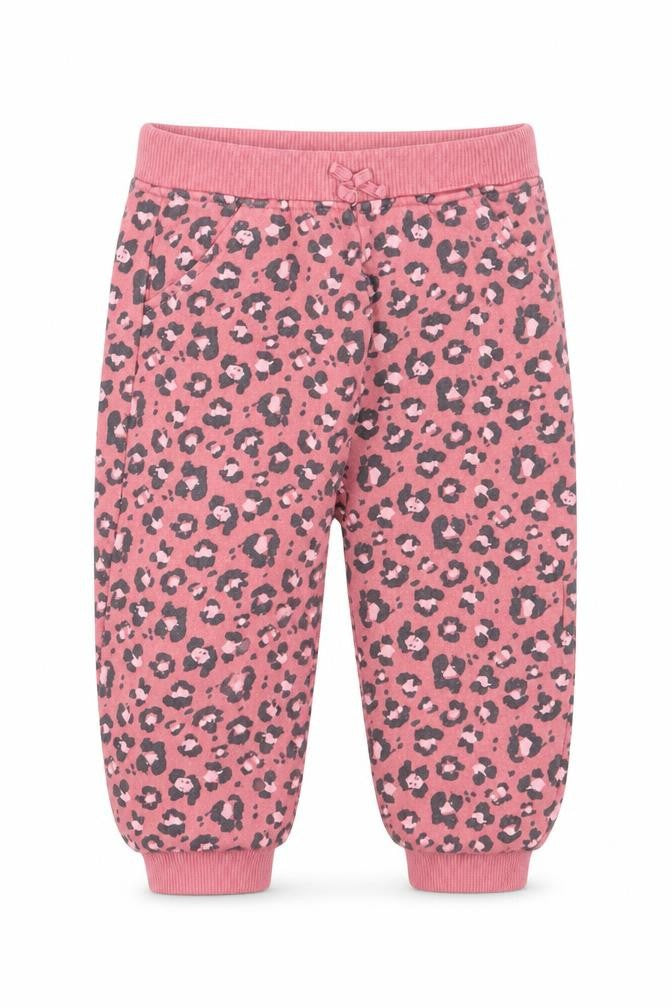 Disney at George Girls Pink Animal Print Cotton Jogger Trousers Size 12-18 Months