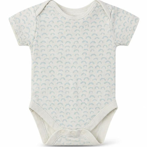 Geworge Baby White Geometric Cotton Romper One-Piece Size 6-9 Months