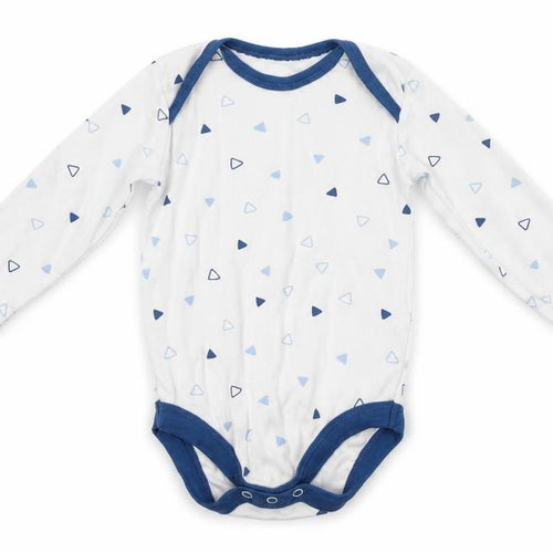 TU Baby White Geometric Cotton Romper One-Piece Size 6-9 Months