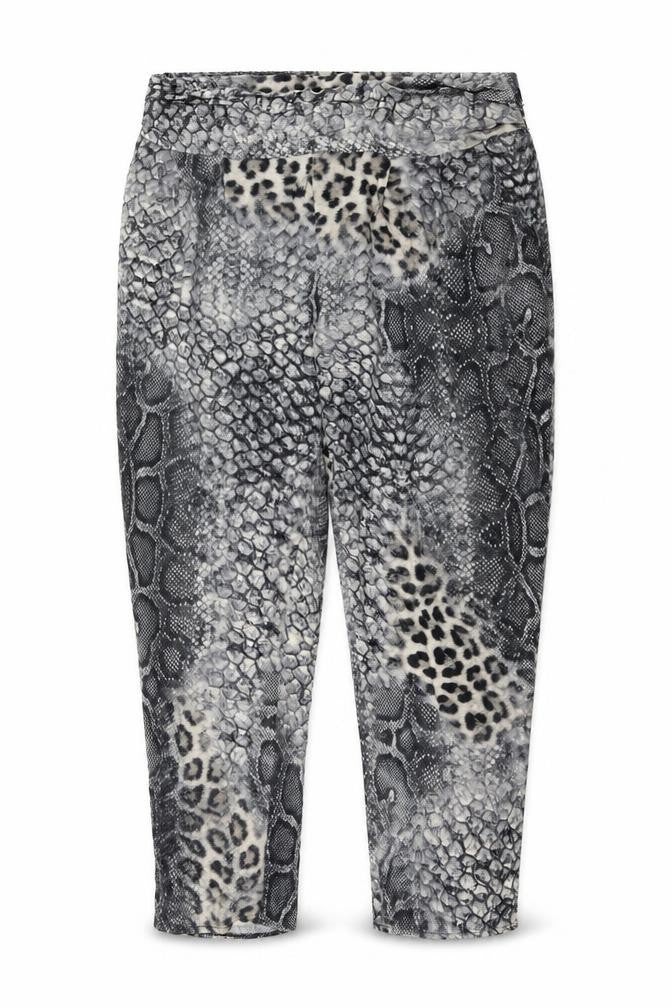Dorothy Perkins Womens Grey Animal Print Polyester Trousers  Size 14 L26 in Regular