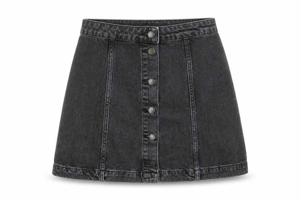 Topshop Womens Black  Cotton Mini Skirt Size 28 in
