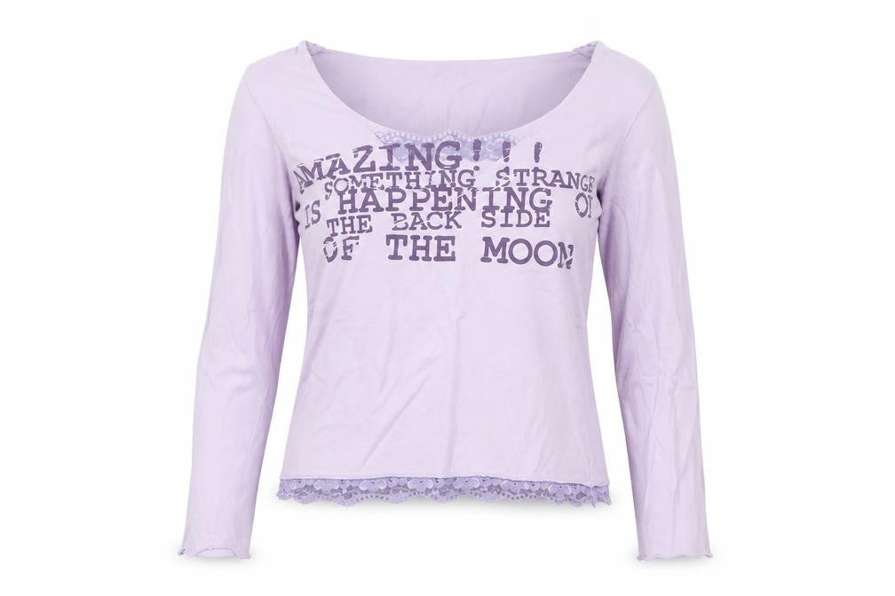 Preworn Womens Purple  Cotton Top Pyjama Top Size L