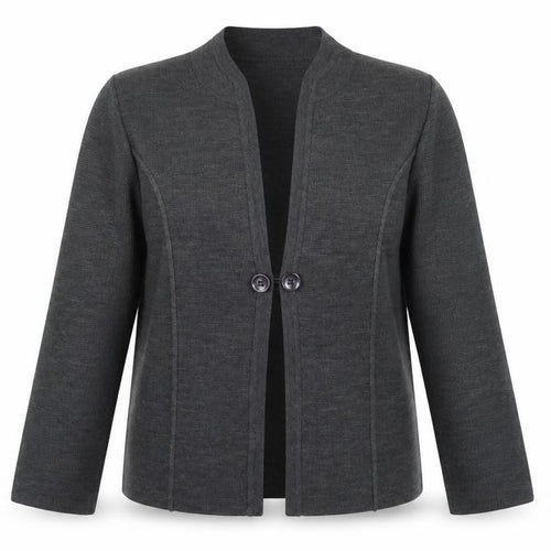 Tigi Womens Grey V-Neck  Acrylic Cardigan Jumper Size 12
