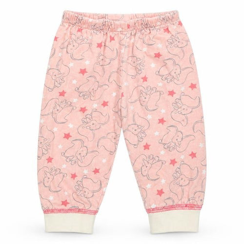 Disney Girls Pink Animal Print Cotton  Pyjama Pants Size 6-9 Months   - DUMBO