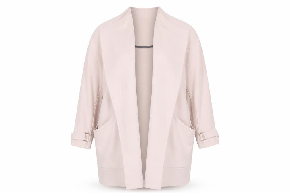 Front view of River Island women’s pink polyester jacket blazer, size UK 10