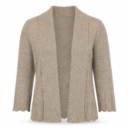 Envy Womens Beige   Acrylic Cardigan Jumper Size L