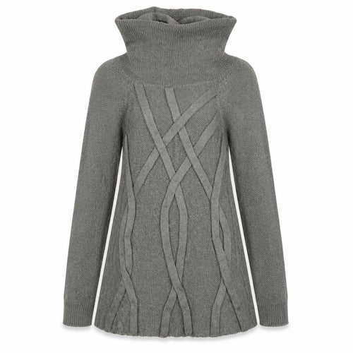 Me Fashion Womens Grey Roll Neck  Acrylic Pullover Jumper Size M