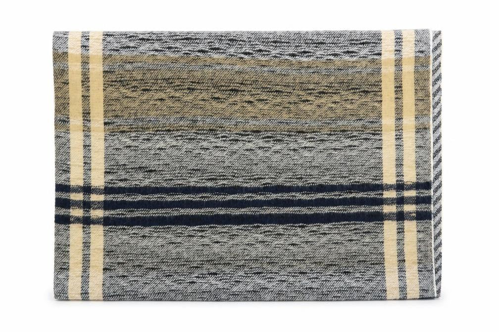 Front view of Preworn women’s multicoloured plaid shawl/wrap