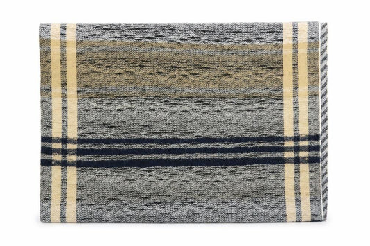 Front view of Preworn women’s multicoloured plaid shawl/wrap