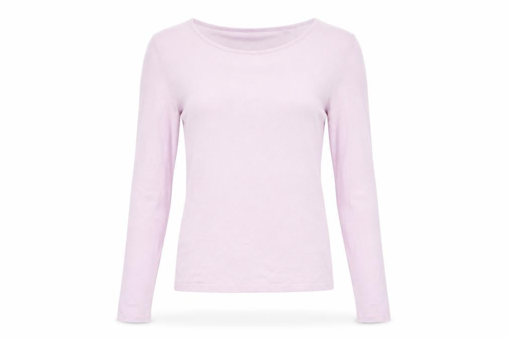 Marks and Spencer Womens Pink Round Neck  Viscose Pullover Jumper Size 8   - Pale pink