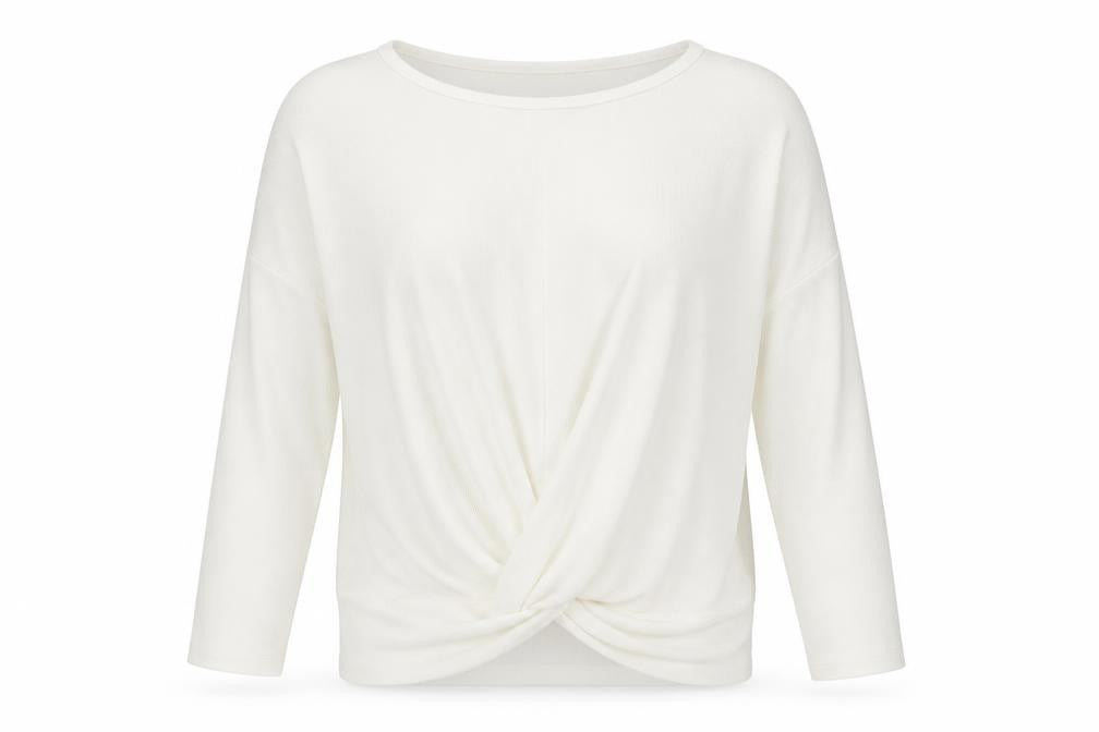 Florence and Fred Womens Ivory Round Neck  Polyester Pullover Jumper Size 12   - Twisted Hem Detail