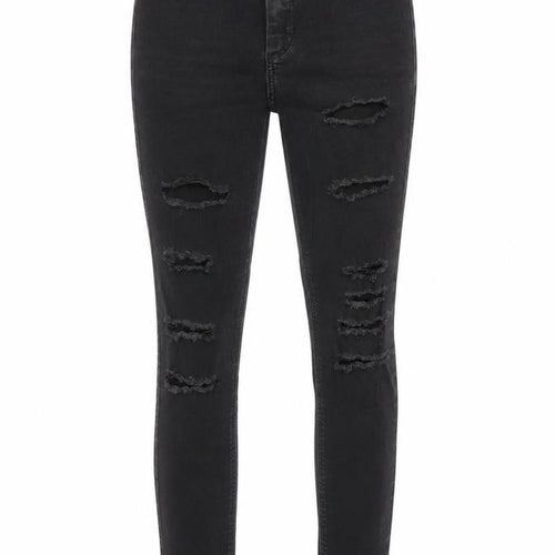 Topshop Mens Black  Cotton Skinny Jeans Size 26 in L26 in Regular