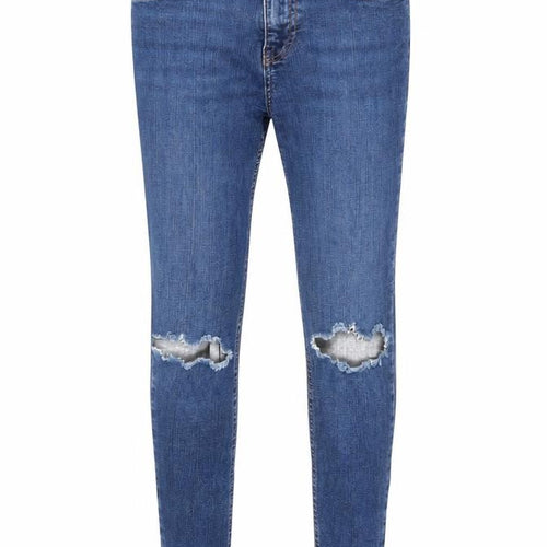Topshop Mens Blue  Cotton Skinny Jeans Size 26 in L24 in Regular  - cropped