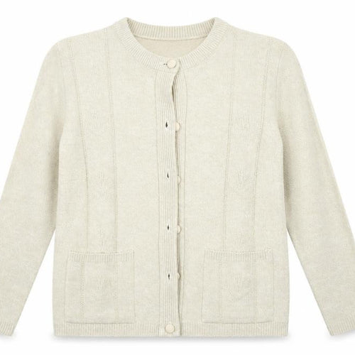 GAZE Womens Beige Round Neck   Cardigan Jumper Size S