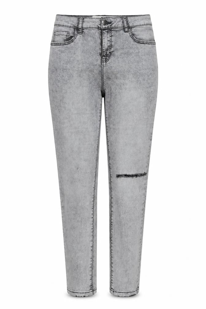 Denim & Co. Womens Grey  Cotton Trousers  Size 12 L28 in Regular