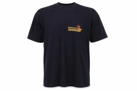 Front view of Besco men’s blue cotton t-shirt, size L, round neck